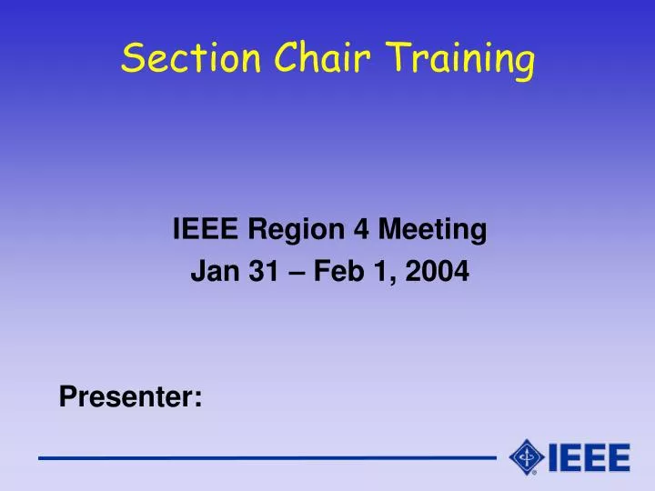 section chair training