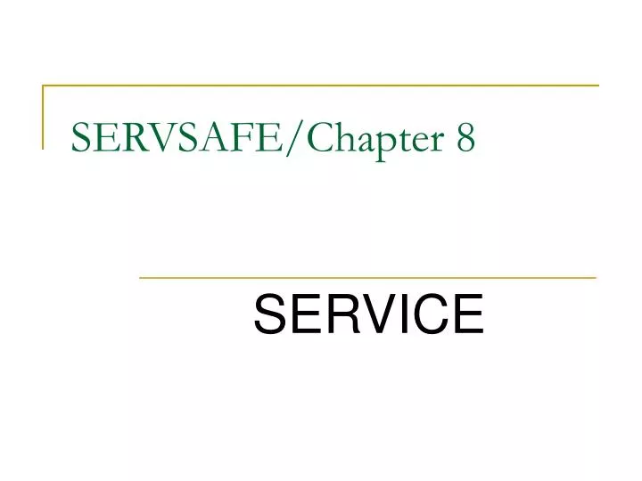 servsafe chapter 8