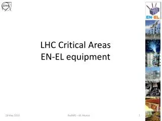 LHC Critical Areas EN-EL equipment