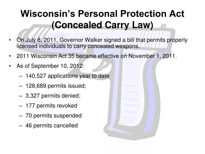 wisconsin s personal protection act concealed carry law