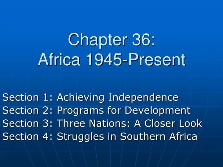 chapter 36 africa 1945 present