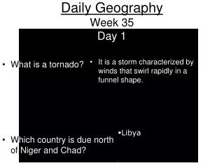 Daily Geography Week 35 Day 1