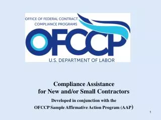 Compliance Assistance for New and/or Small Contractors
