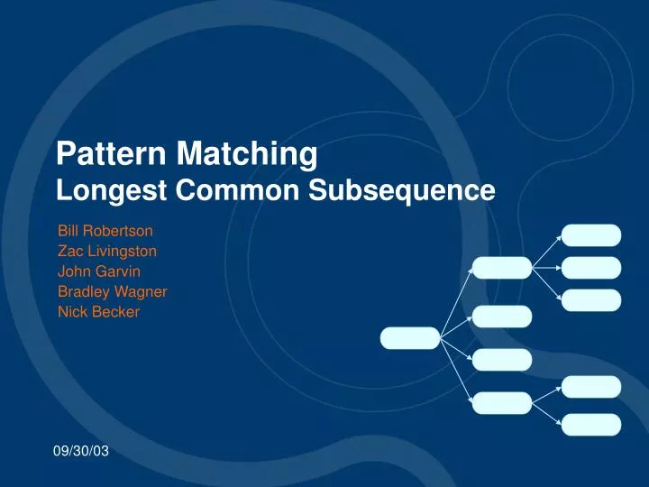 pattern matching longest common subsequence