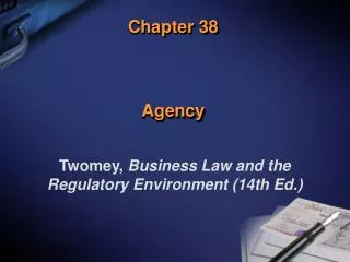 Chapter 38 Agency
