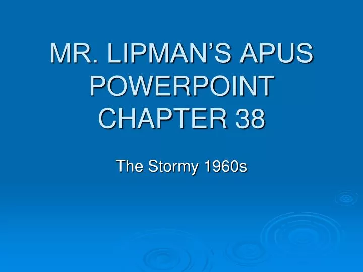 mr lipman s apus powerpoint chapter 38