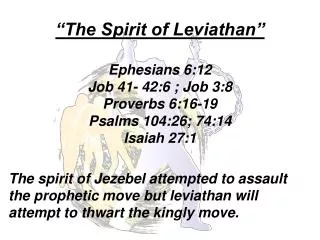 The Spirit of Leviathan :