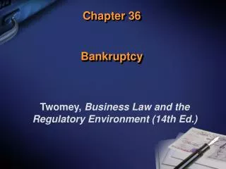 Chapter 36 Bankruptcy