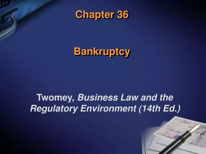 chapter 36 bankruptcy