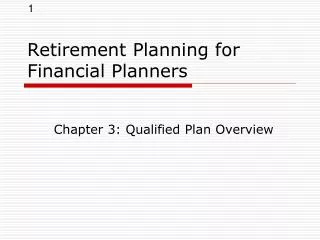 Retirement Planning for Financial Planners