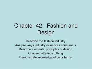 Chapter 42: Fashion and Design