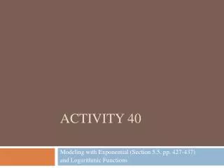 Activity 40