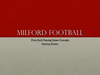 Milford Football
