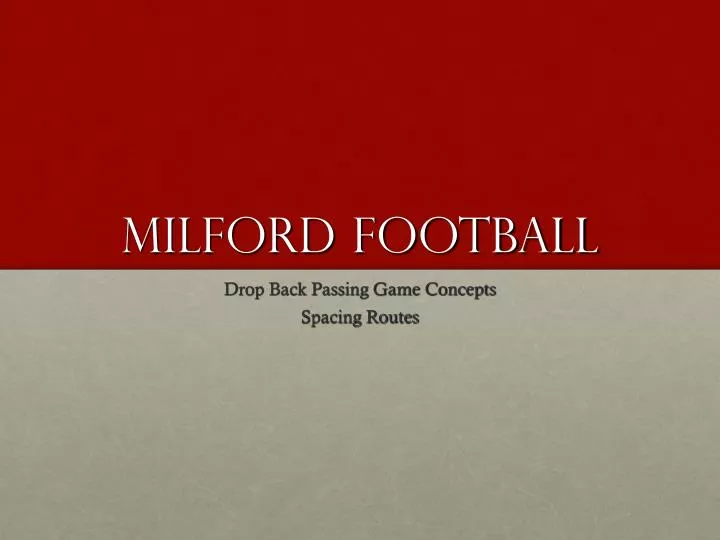 milford football