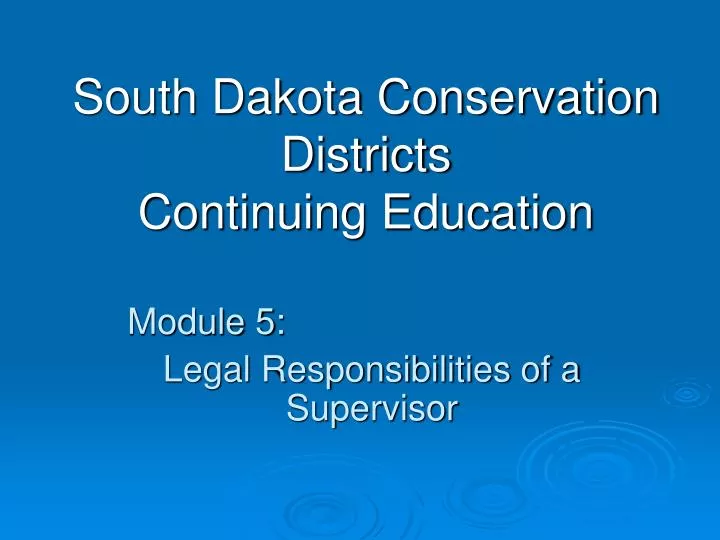 south dakota conservation districts continuing education