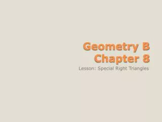 Geometry B Chapter 8