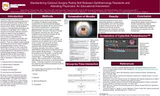 Standardizing Cataract Surgery Rating Skill Between Ophthalmology Residents and