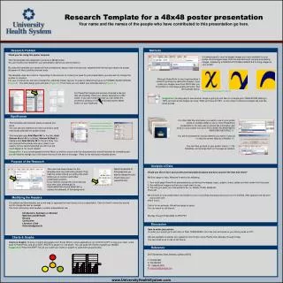 Research Template for a 48x48 poster presentation