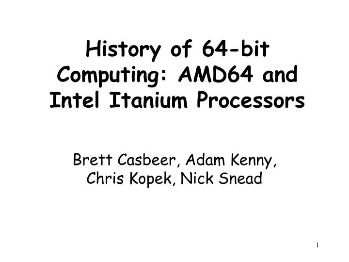 history of 64 bit computing amd64 and intel itanium processors