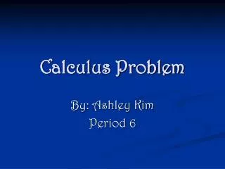 Calculus Problem