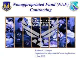 Nonappropriated Fund (NAF) Contracting