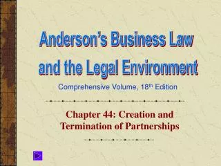 chapter 44 creation and termination of partnerships