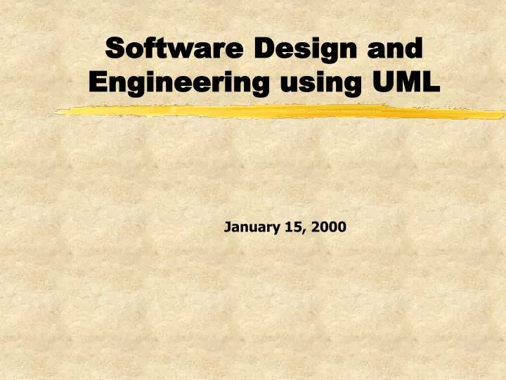 software design and engineering using uml
