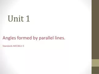 Unit 1