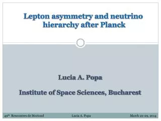 Lepton asymmetry and neutrino hierarchy after Planck