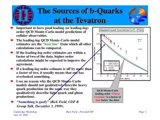 The Sources of b-Quarks at the Tevatron