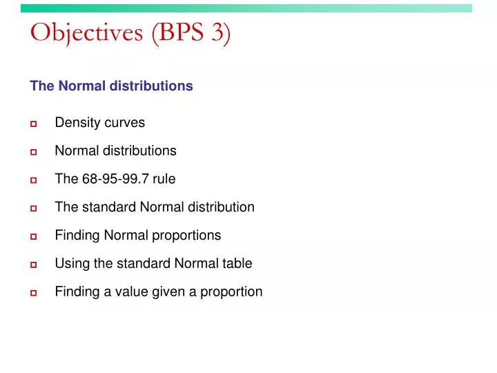objectives bps 3