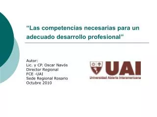 las competencias necesarias para un adecuado desarrollo profesional