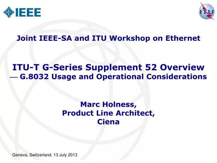 itu t g series supplement 52 overview g 8032 usage and operational considerations