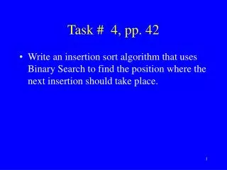 Task # 4, pp. 42