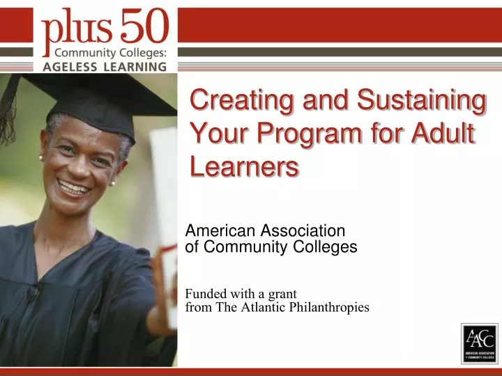 creating and sustaining your program for adult learners