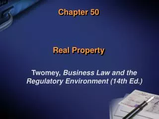 Chapter 50 Real Property