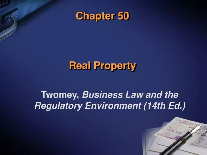 chapter 50 real property