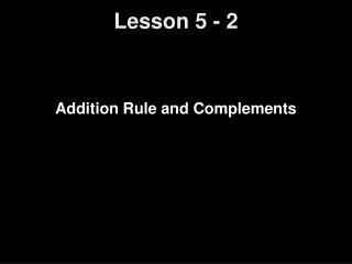 Lesson 5 - 2