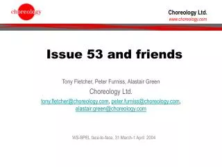 Issue 53 and friends