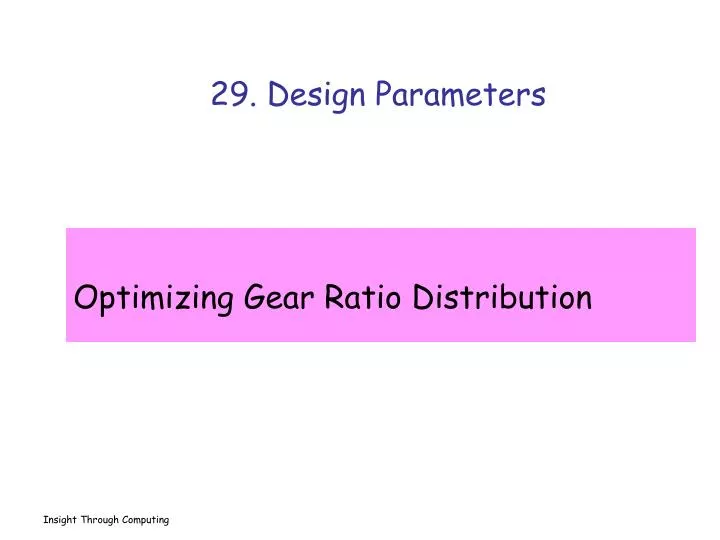 29 design parameters