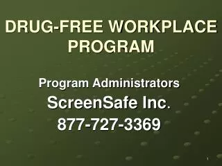 drug free workplace program