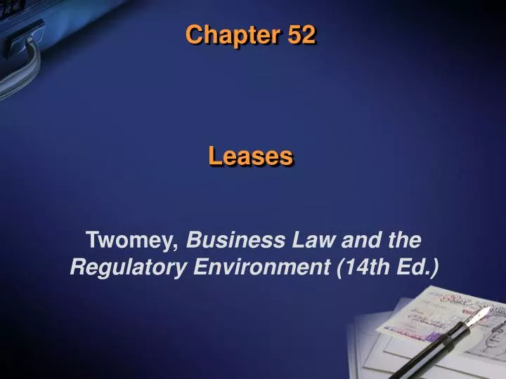 chapter 52 leases