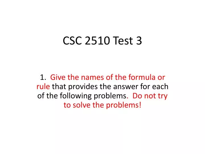 csc 2510 test 3