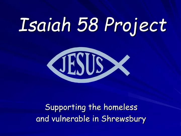 isaiah 58 project