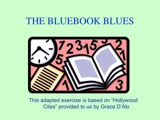 THE BLUEBOOK BLUES