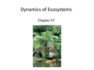 Dynamics of Ecosystems Chapter 57