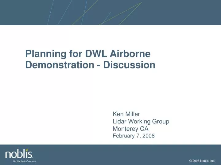 planning for dwl airborne demonstration discussion