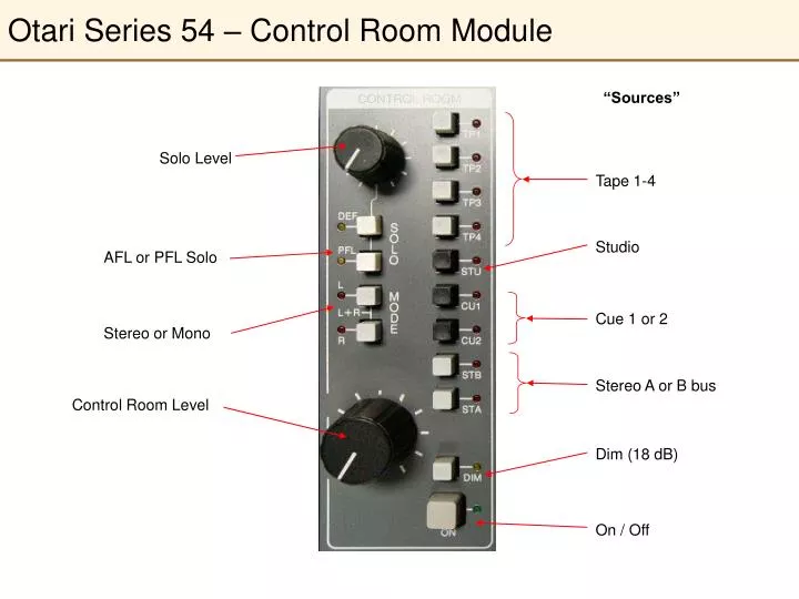 otari series 54 control room module