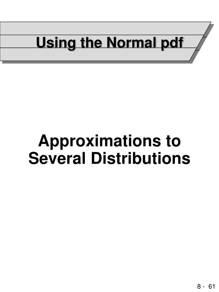 using the normal pdf