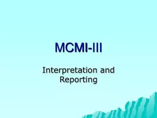 MCMI-III